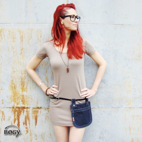 Unisex riflová kapsa na opasek, džínová 002 — foto 1