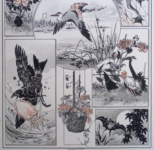Litografie - japonský motiv 1890 — foto 1