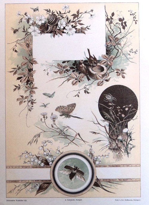 Litografie V zahradě 1890 — foto 1