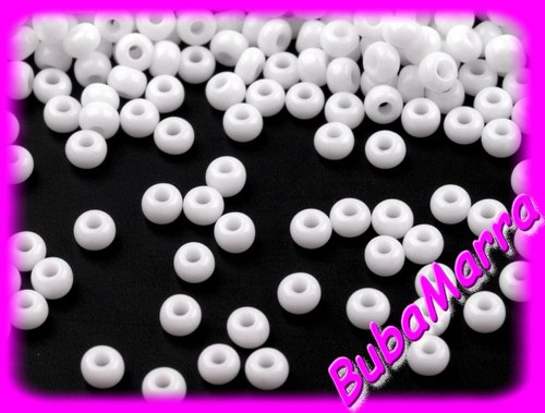 20g ~ Rokajl ~ ČR Preciosa ~ 2mm ~ bílý