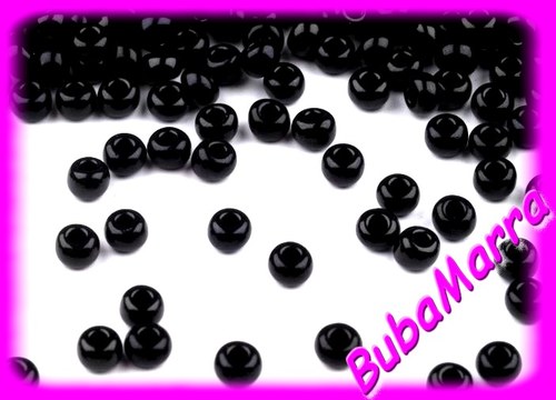 20g ~ Rokajl ~ ČR Preciosa ~ 3mm ~ černý — foto 1