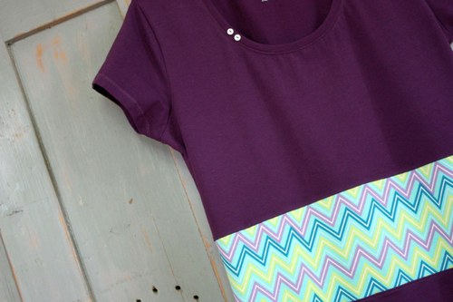 Fialové Chevron ... M — foto 1