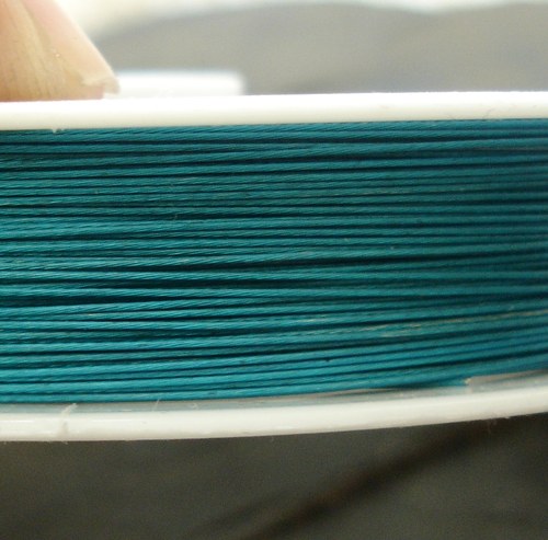 Bižutérní lanko 0,38mm - 2m - azurové