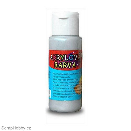 Akrylová barva - Stříbrná - 60ml — foto 1