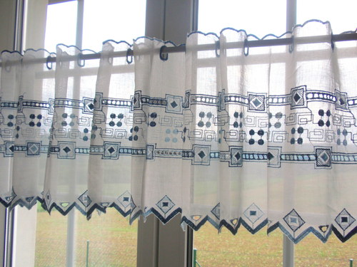 ...záclonka modrá geometrie... — foto 1