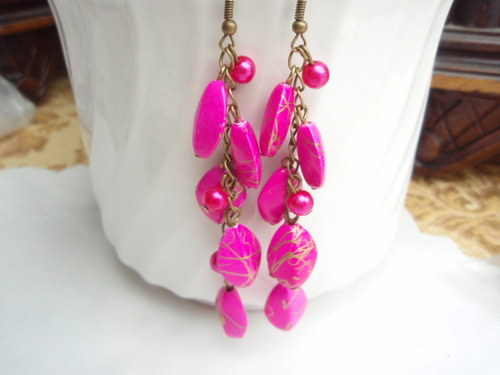 Růžové oválky mosazné... — foto 1