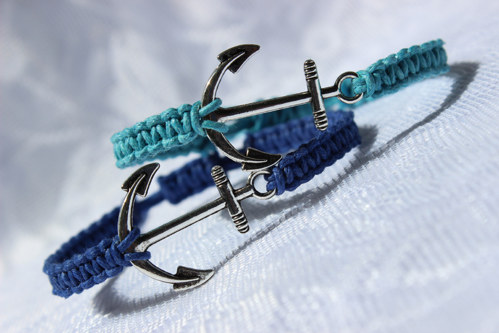 Námořnický.. Náramek makramé/shamballa — foto 1