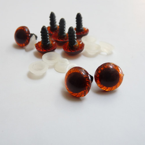 Bezpečnostní oči, oranžová 14mm