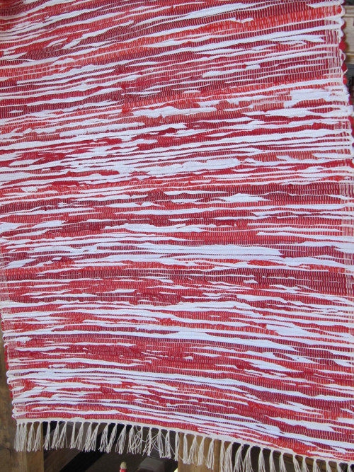 Ručně tkaný koberec červený melír 70 x 200 cm