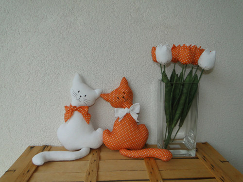 Oranžovobílé kočičky
