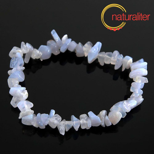 Chalcedon světle modrý zlomky, návlek 20cm/náramek