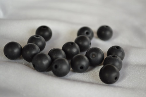 Čierny onyx matný, 6mm, 2ks — foto 1