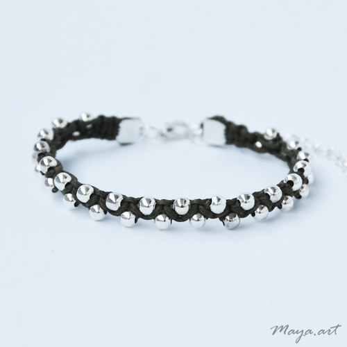 Černý náramek "MACRAME BRACELET" — foto 1