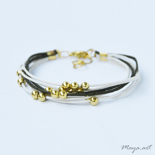 Zelenobéžový náramek "SIMPLE BRACELET" — foto 1