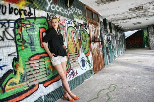 Hedvábné vintage peplum — foto 1