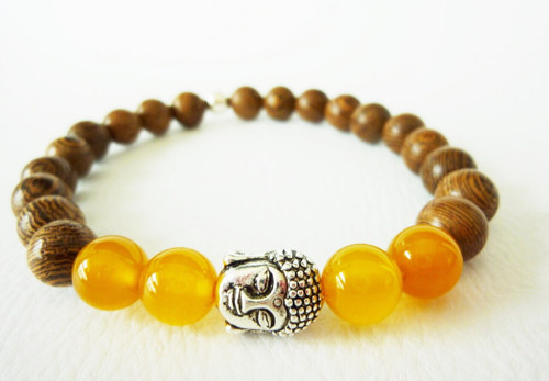Pánský náramek - buddha s achátem — foto 1