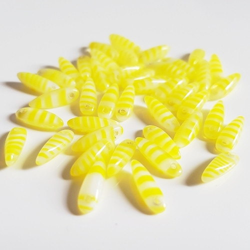Jazýčky, žlutobílé, 10x3 mm, 20 ks