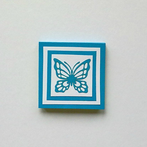 Bloček střední -Motýl - modrý (Post-it) — foto 1