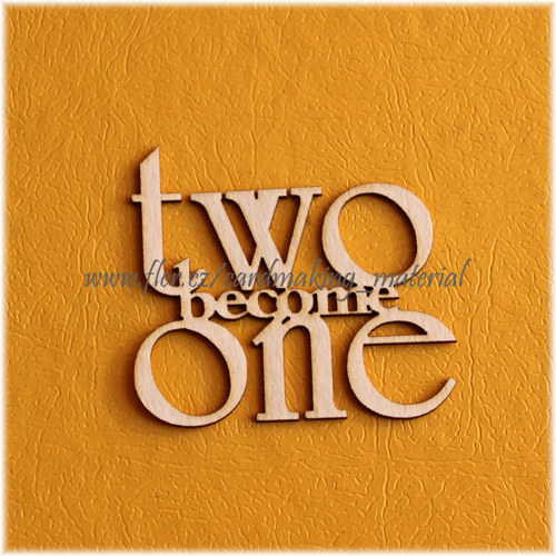 Kartonový výsek- two become one(W83) — foto 1