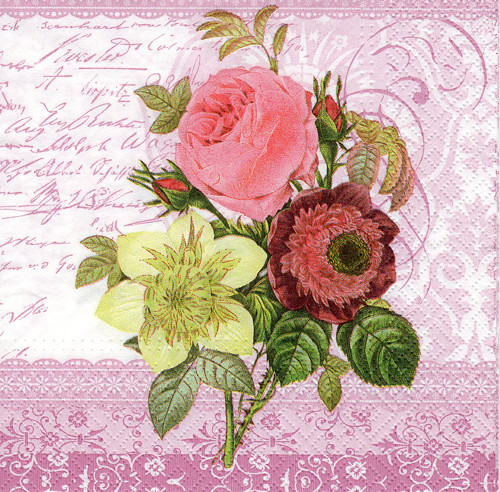 Ubrousek na decoupage, Dopis Monice , 1ks