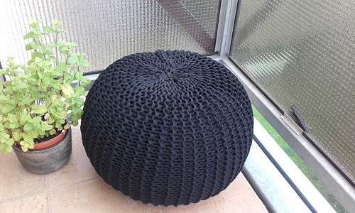 Puff velký "nero"/průměr 55cm,výška 33cm/