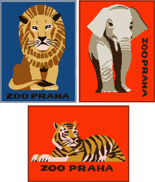 ZOO Praha Slon + Lev + Tygr