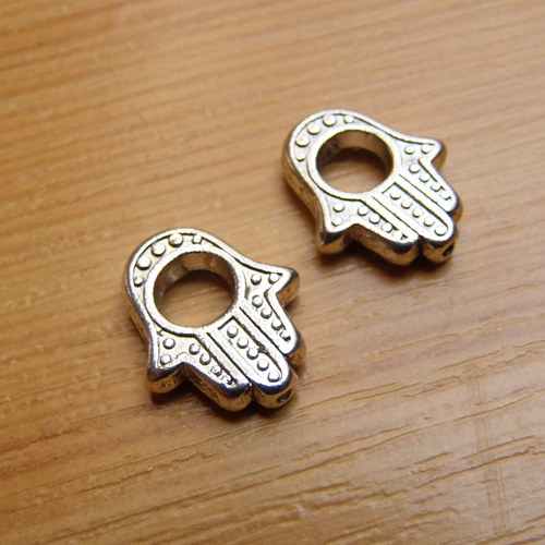Ruka - hamsa - starostříbro - 15,5mm x 13mm