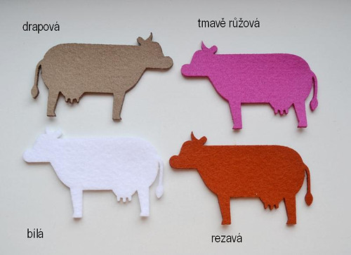 Výsek z plsti - kráva drapová — foto 1