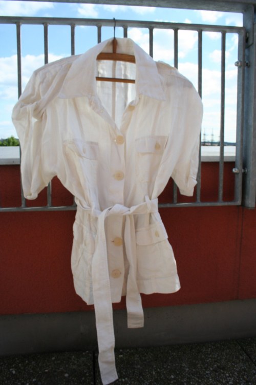 SLEVA! Vintage top / sáčko Max Mara, len, vel.40 — foto 1
