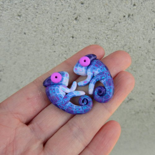 Fialovomodří chamíci do uší — foto 1