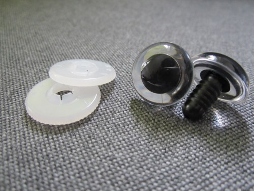 Bezpečnostní oči, čirá barva, 18mm