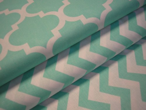 Látka - MENTOLOVÝ CHEVRON — foto 1