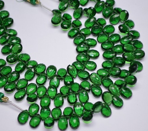 Emerald Green Quartz brioletka 7-8mm — foto 1