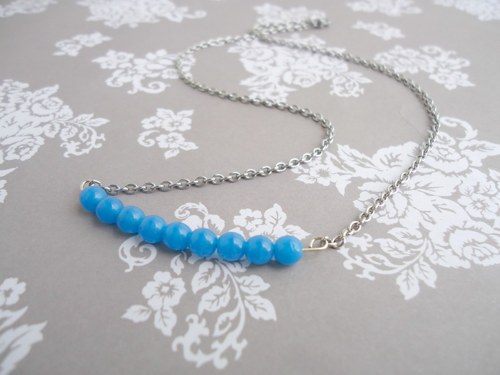 Náhrdelník Line blue no.8 nerez — foto 1