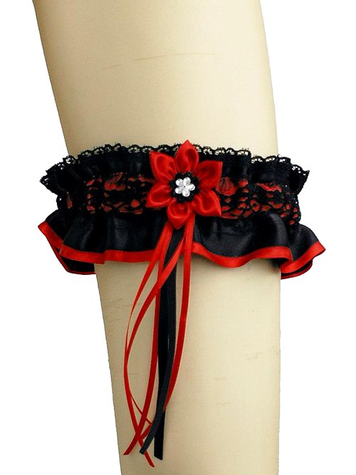 Podvazek s krajkou pro gothic prádlo 0155