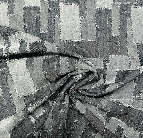 Elastická riflovina - šedá