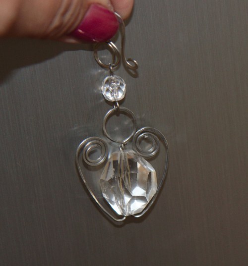 Anděl - srdce z křišťálu - amulet — foto 1