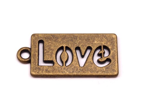 Přívěsek 11x23 mm Love — foto 1