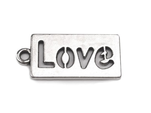 Přívěsek 11x23 mm Love