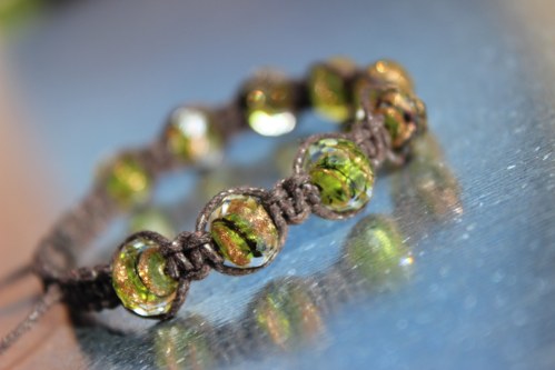 Náramek macramé/shamballa — foto 1