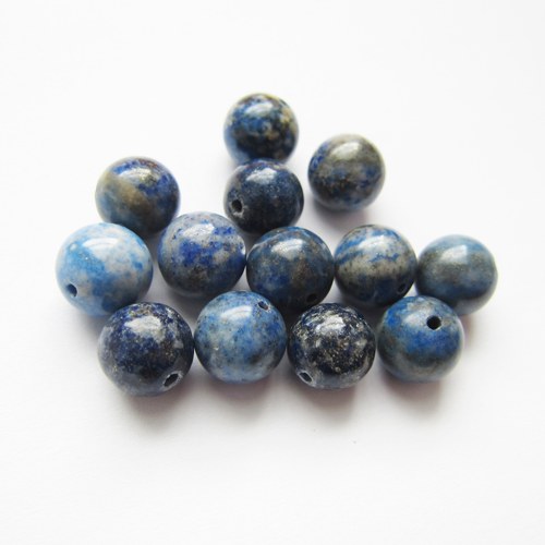 Lapis lazuli vrtané korálky — foto 1
