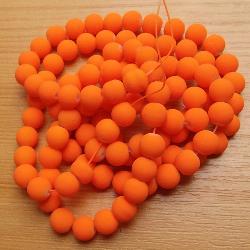 Pogumované korálky - 8mm - 10 kusů