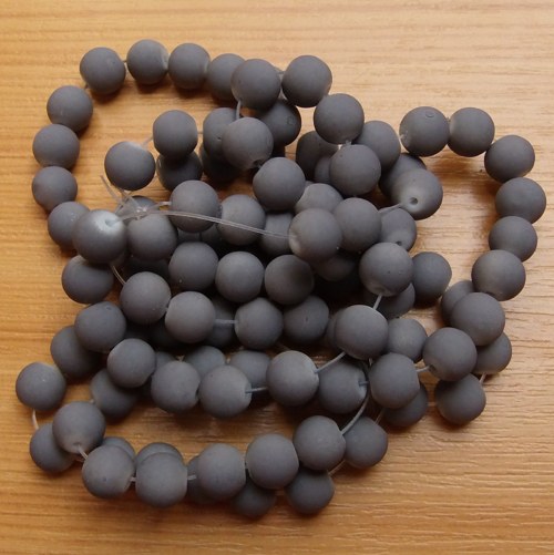 Pogumované korálky - 8mm - 10 kusů