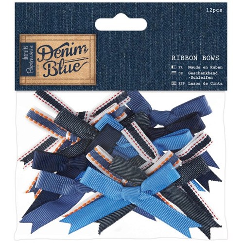Velké mašličky (12ks) - Denim Blue — foto 1