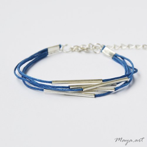 Stříbrnomodrý náramek "SIMPLE BRACELET" — foto 1