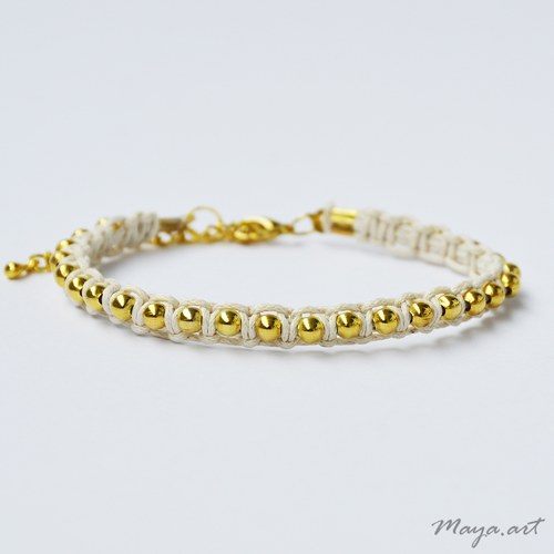 Béžový náramek "MACRAME BRACELET" — foto 1