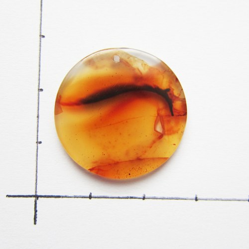 Achátový plátek vrtaný, 2,4 cm — foto 1