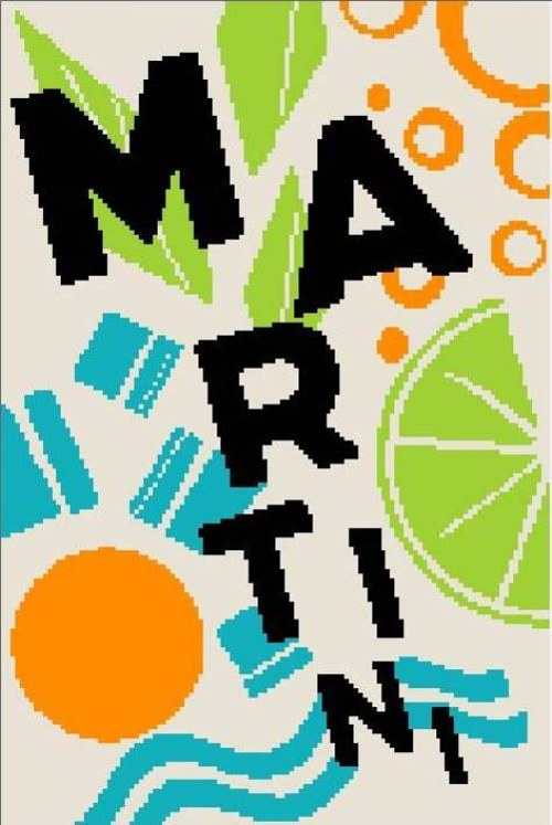 Předloha na vyšívání - Retro plakat MARTINI