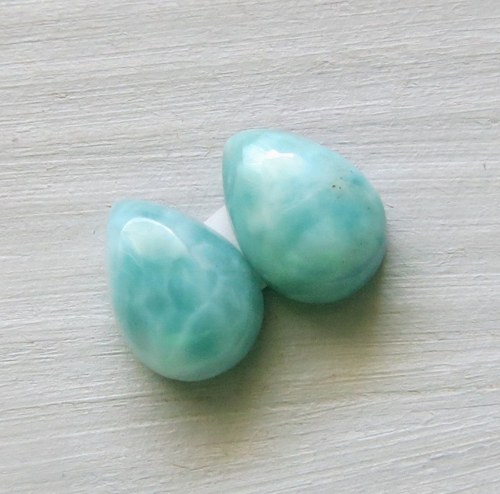 Larimar , Andělský kámen,pár č.14 — foto 1
