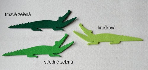 Výsek z plsti - krokodýl hráškový